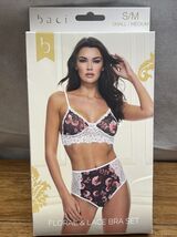 Baci Floral Lace Panty &amp; Bra Set Style 3209 Small / Medium Sexy Lingerie... - $34.65