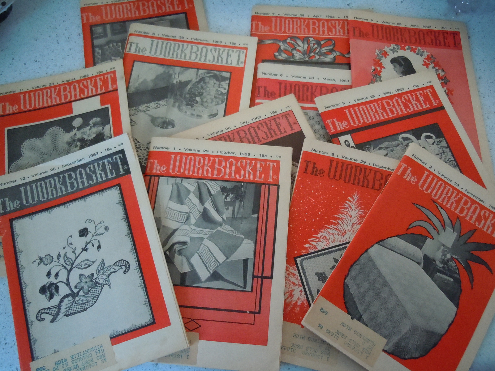 The Workbasket 1963 Craft Magazines 12 Issues - £7.82 GBP