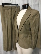 Lafayette 148 New York Women&#39;s Suit Brown Wool Blend Pant Suit Split Size 8 &amp; 4 - £77.87 GBP