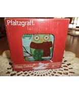 Pfaltzgraff Glass Happy Owliday Coasters - $14.99