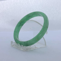 Jade Bangle Burmese Jadeite Comfort Cut Color Enhanced Bracelet 8 inch 65 mm - £73.65 GBP