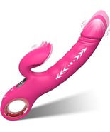 Thrusting Dildo with LCD Display Toy G Spot Vibrators 7 Vibration 7 Thru... - $54.10