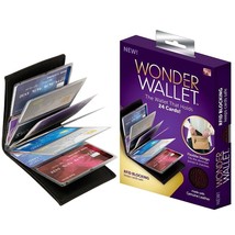 Slim RFID Blocking Leather Wonder Wallet Credit Card Holder As Seen on T... - $8.40