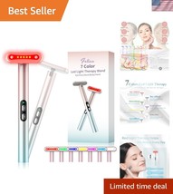 7-Color LED Facial Light Therapy Wand for Radiant Skin - Portable &amp; Gentle - $36.00