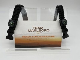 2 Survival Paracord Bracelets Gear Compass Bracelet Marlboro Outdoor Eme... - £7.55 GBP