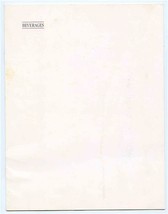 The Lincoln A Radisson Hotel Beverages Menu LBJ Freeway Dallas Texas 1990&#39;s - $18.86