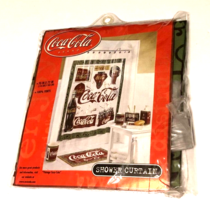 $25 Coca-Cola 70 x 72 Vinyl Shower Curtain Vintage 90s Open Box - £20.27 GBP