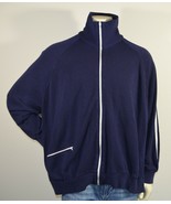 Vintage 1980&#39;s Navy Track Jacket by Jog Joy Mens X-Large - $43.66