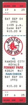 Kansas City Royals Boston Red Sox Ticket George Brett Andre Dawson Hal McRae - £4.67 GBP