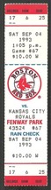 Kansas City Royals Boston Red Sox Ticket George Brett Andre Dawson Hal McRae - £4.44 GBP