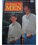 Coats &amp; Clark&#39;s Fashions for Men to Knit and Crochet Pattern Booklet 1965 - $2.99