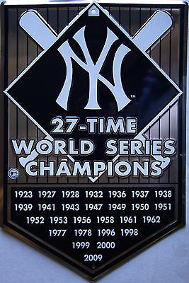 New York World Series Champions Embossed Metal Sign - $18.95