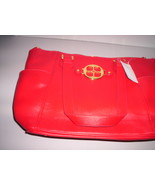 Joy Iman Luxury Bag Red Faux Leather Large Handbag Purse HSN New w/Tags! - £26.27 GBP