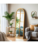 Arch Metal Mirror Full Length Gold Leaner For Living Room Entryway Decor Bedroom - $329.95