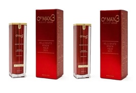 2 BOXES O2Max3 Radiant Serum Anti Aging Firming Moisturizing Rejuvenate DHL - $97.80
