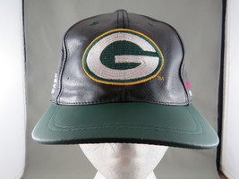 Green Bay Packers Leather Hat - Super Bowl 31 Champs - Drew Pearson  Gri... - £58.92 GBP