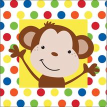 Fun Monkey Beverage Napkins (16) - Birthday Party Supplies - $1.31