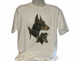 Vintage Doberman Dog Trio T-Shirt 1994 Free Time Town Champ - £32.13 GBP