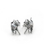 Sterling Silver Bull Stud Post Earrings - £7.07 GBP