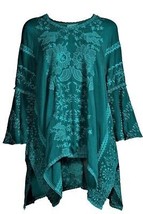 Johnny Was Temperty Lorelai Embroidered Tunic Sz-L Lakeside  - $219.97