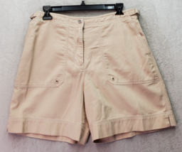 Lauren Ralph Lauren Shorts Womens Size 8 Tan 100% Cotton Pockets Flat Front Slit - £14.41 GBP