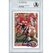 Roger Craig San Francisco 49ers Autograph 1991 Upper Deck Signed On-Card Beckett - £101.77 GBP