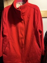 Pendleton Cascade Coat Womens XL Red Wool Blend Long Sleeve Full Zip Out... - $74.25