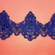 Blue Wave Lace Trim - 13CM Wide, 3 Yards: Perfect for Curtains, Tablecloths, Sli - $46.48