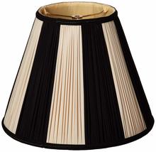 Royal Designs Beige &amp; Black Pleated Round Designer Lamp Shade, Beige/Bla... - $79.15+