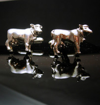 Sterling Cow Cufflinks silver animal gifrual Cuff links Vintage Western Cowboy R - £122.47 GBP