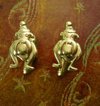 Vintage English Police BULLDOG Cufflinks Sculpted gold plated Canine Tie Clip    - £124.66 GBP