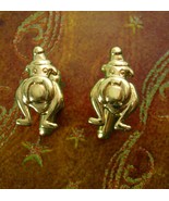 Vintage English Police BULLDOG Cufflinks Sculpted gold plated Canine Tie... - £121.92 GBP