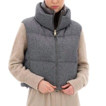 Herno cashmere, silk, and nylon ultralight sleeveless jacket in GREY - $529.00