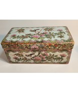 Rare Chinese Chien Lung  Qianlong Dynasty Famille Rose Oblong Box with Lid - £357.87 GBP