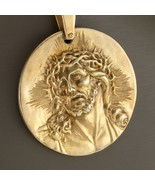 High Relief Portrait Pendant of Jesus Christ in Bronze Signed Barrientos... - $6,379.95 MXN
