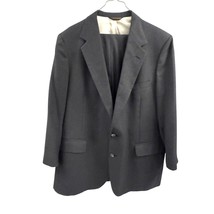 VTG Johnny Carson 46 R Wool Charcoal Gray Pinstripe 2 Button 2 PC Suit 4... - $89.10