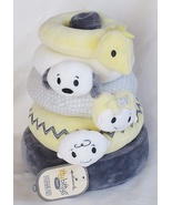 Hallmark Itty Bittys Baby Peanuts Stackable Plush Rattle Rings Set w/Post - £26.30 GBP