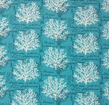 P KAUFMANN ODL SEA REEF TURQUOISE BLUE OUTDOOR MULTIUSE FABRIC BY YARD 54&quot;W - $9.74