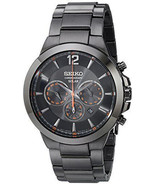 New Seiko SSC323 Black Ion-Plated Solar Chronograph Stainless Steel Men&#39;... - £186.74 GBP
