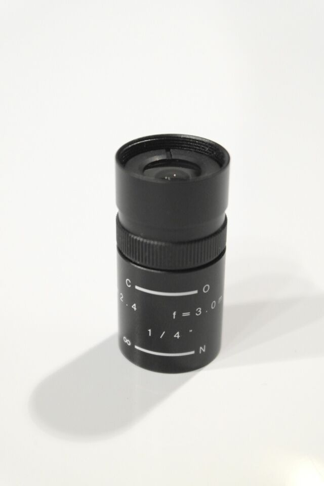 Rare M16 mount lens 3mm F2.4 with iris control for 1/4&quot; M16 lens 16mm th... - $24.95
