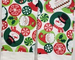 Set of 2 Kitchen Towels(15&quot;x25&quot;) CHRISTMAS,SNOWMEN,SANTA &amp; SNOWFLAKES CI... - $10.88