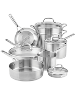 Kitchenaid Stainless Steel Tri-Ply 11Pc Cookware Set - £207.46 GBP