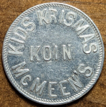 Lewistown, Pennsylvania PA McMeen&#39;s Kids Krismas Koin ? Christmas 1 Cent... - $18.65