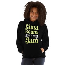 Vegetarian - Lima Beans Are My Jam Unisex Hoodie, Green Food Plants Vegan Design - $35.63+