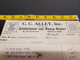 1910 C.C. Alley Inc. Invoice -Confectioner and Fancy Grocer - Tobacco an... - £11.59 GBP