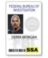 CRIMINAL MINDS DEREK MORGAN NAME BADGE PROP HALLOWEEN COSPLAY PIN BACK - $15.24