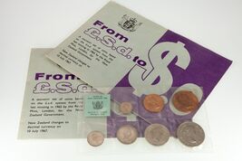 1965 New Zealand Mint Sets lot of 3, Green &amp; Blue Flat Packs - €54,01 EUR