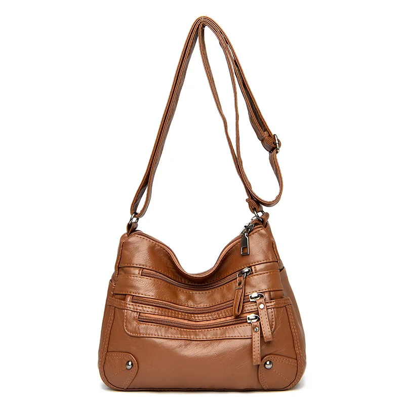 New Ladies Soft PU Leather Handbag Fashion Retro Travel Shoulder Bag Large Capac - $26.13