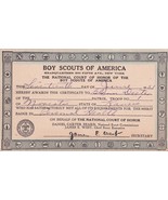 Boy Scouts Of America (1921) Merit Badge Health Certificate Norcatur, Ka... - $235.30 MXN