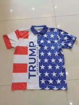 Trump 2024 Keep America Great Usa Flag Polo Shirt Mens Sport Quick Dry M L Xl Us - £23.70 GBP+